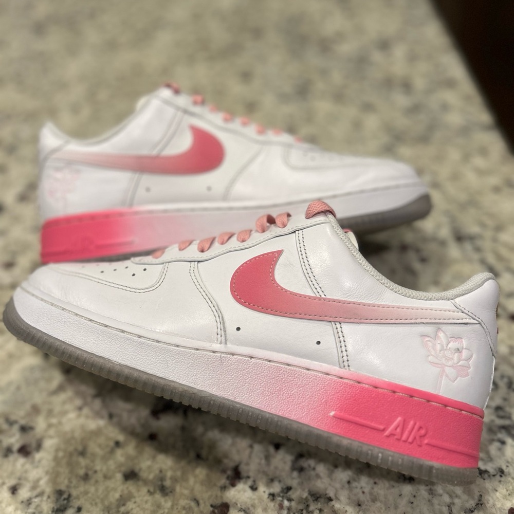 Nike Air Force 1 '07 PRM "San Francisco Chinatown - Lotus Flower" Size 10 - Picture 4 of 15